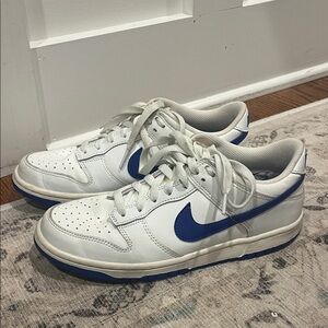 Nike White and Blue Sneakers